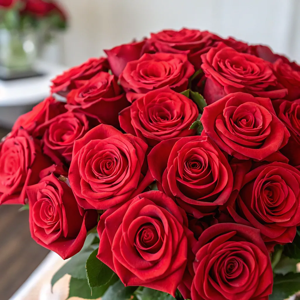 Beautiful red roses bouquet
