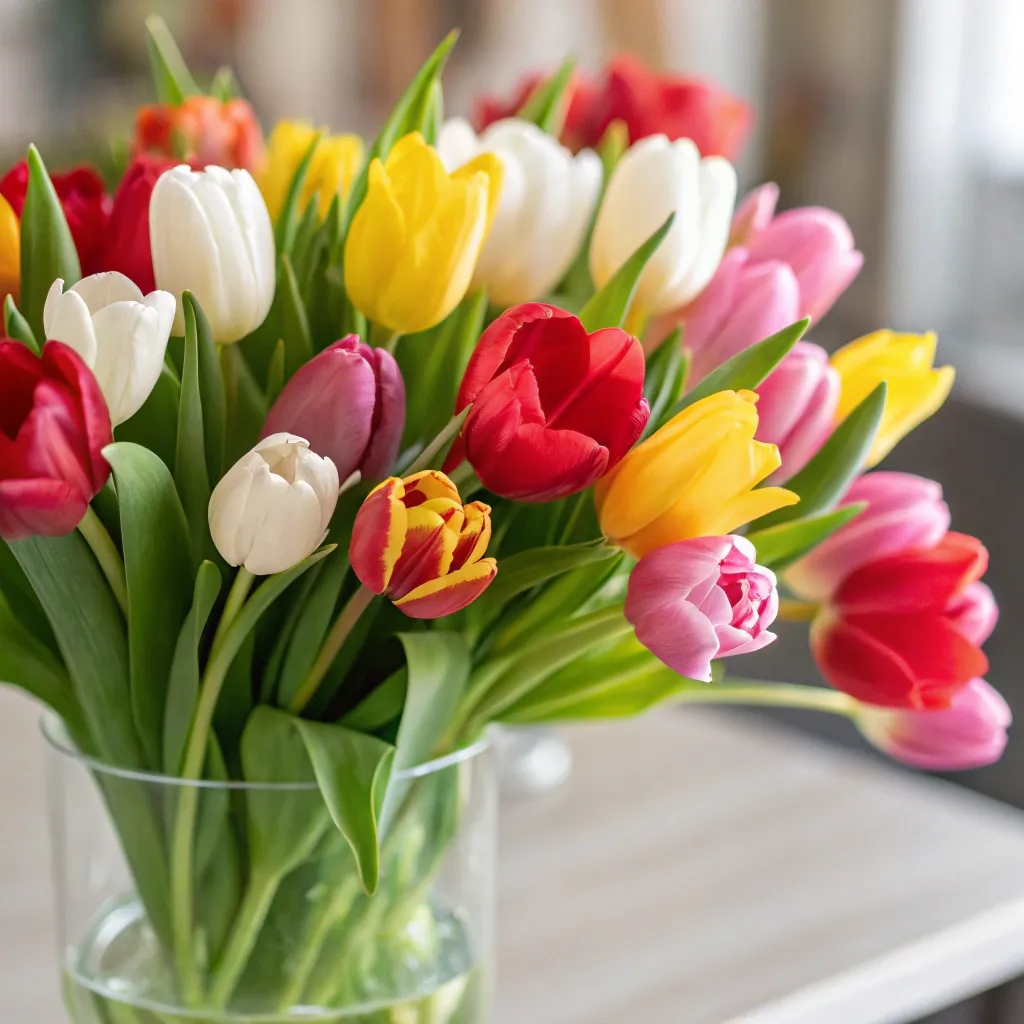 Vibrant tulip bouquet